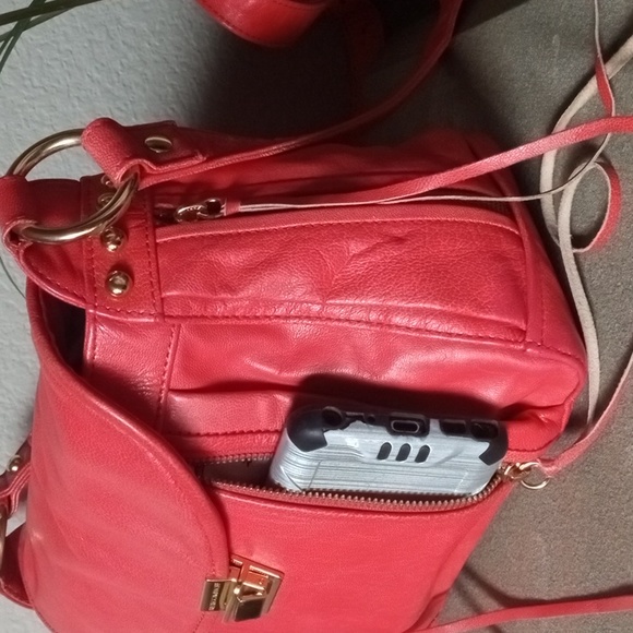 REBECCA MINKOFF Red Orange Conceal and Carry Shoulder Bag Purse. COA!! - Picture 4 of 14